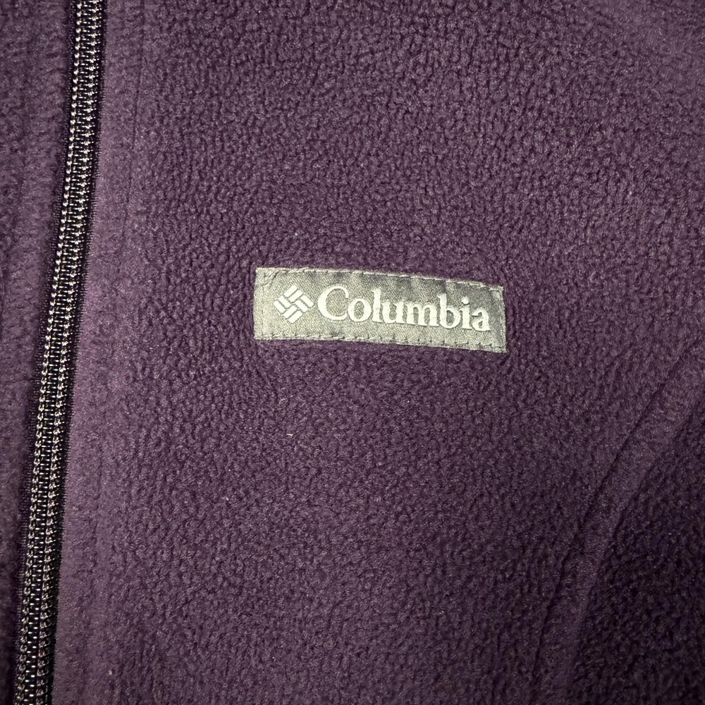 Columbia Jacket Womens Small Purple Fleece Full Zip Stand Collar Pockets Hiking - Picture 3 of 11